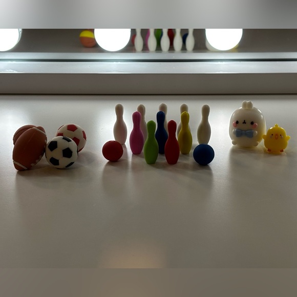 cute molang eraser sports play set - Picture 1 of 4